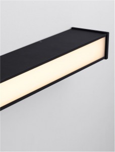 Julkisivuvalaisin Nova Luce Nova musta 230V 21W 974lm IP65 3000K lämmin valkoinen