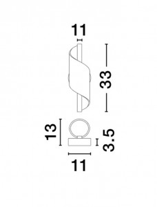 Wall light Nova Luce Valentin 9W 668lm IP20 3000K warm white