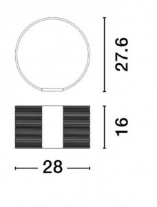 Pöytävalaisin Nova Luce Valentin 230V 14W 786lm IP20 DIMMABLE 3000K lämmin valkoinen