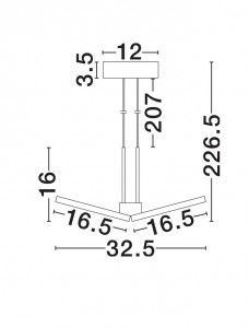 Pendant lamp Nova Luce Vea gold 230V 14W 867lm IP20 Dip Switch 3000K warm white
