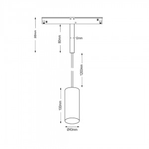 Siinivalgusti Karizma Luce DeaVesta -Q1/Q2 XS Casambi must 48V 7W 500lm 34° IP20 CASAMBI 930
