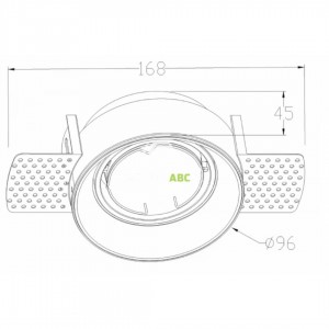 Recessed light Zumaline ONEON DL R black 230V GU10
