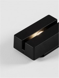 Fassaadivalgusti Nova Luce Dio must 230V 4W 60lm IP65 3000K soe valge