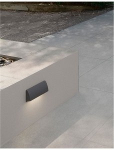 Recessed facade luminaire Nova Luce Liv black 230V 3,5W 60lm 120° IP54 3000K warm white