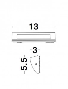 Recessed facade luminaire Nova Luce Liv black 230V 3,5W 60lm 120° IP54 3000K warm white