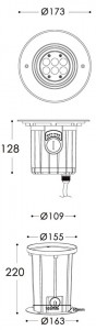 Наземный светильник Deko-Light Soft Flex серебряный 230V 9.3W 480lm 60° IP67 830