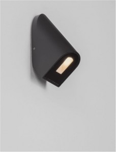 Upotettava julkisivuvalaisin Nova Luce Soren musta 230V 3W 144lm IP65 3000K lämmin valkoinen