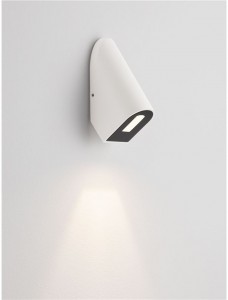 Upotettava julkisivuvalaisin Nova Luce Soren valkoinen 230V 3W 144lm IP65 3000K lämmin valkoinen
