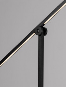 Lattiavalaisin Nova Luce Tenso musta 24W 909lm IP20 DIMMABLE 3000K lämmin valkoinen