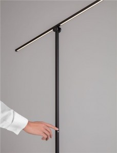 Lattiavalaisin Nova Luce Tenso musta 24W 909lm IP20 DIMMABLE 3000K lämmin valkoinen