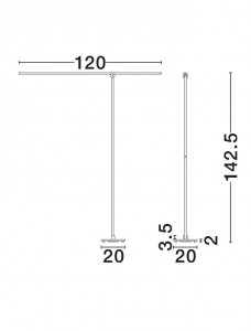 Lattiavalaisin Nova Luce Tenso musta 24W 909lm IP20 DIMMABLE 3000K lämmin valkoinen