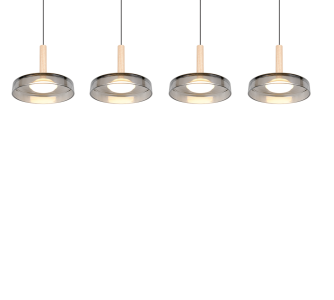 Pendant lamp Trio Lighting Celeste 4 black 230V 30W 3000lm IP20 switch dimmer 830