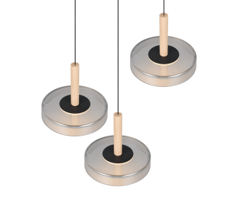 Rippvalgusti Trio Lighting Celeste 3 must 230V 22,5W 2250lm IP20 switch dimmer 830