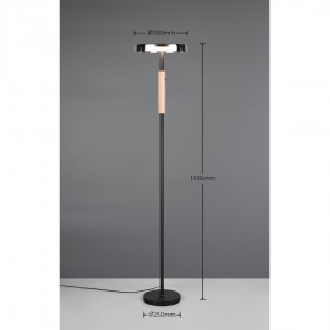 Lattiavalaisin Trio Lighting Celeste musta 230V 15W 1750lm IP20 switch dimmer 830