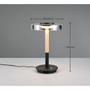 Table lamp Trio Lighting Celeste black 230V 10W 1050lm IP20 switch dimmer 830