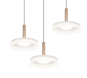 Pendant lamp Trio Lighting Celeste 3 beige 230V 22,5W 2250lm IP20 switch dimmer 830