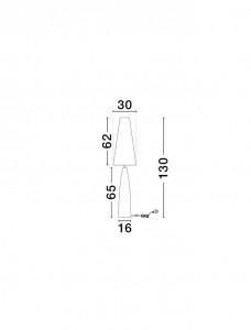 Floor lamp Nova Luce Mizu cream E27 IP20
