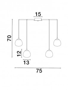 Rippvalgusti Nova Luce The Egg must / valge 230V G9 IP20