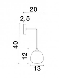Wall light Nova Luce The Egg gold / white 230V G9 IP20