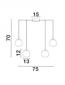 Rippvalgusti Nova Luce The Egg must / valge 230V G9 IP20