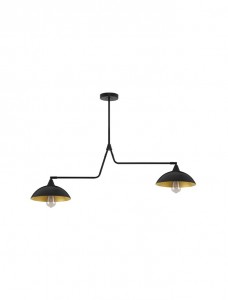 Rippvalgusti Nova Luce Mirba 2 must / kuldne 230V E27 IP20