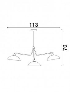 Pendant lamp Nova Luce Mirba 3 black / golden 230V E27 IP20