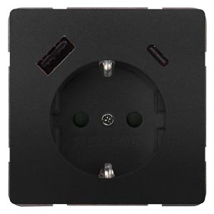Розетка SIEMENS Delta Style антрацит IP20