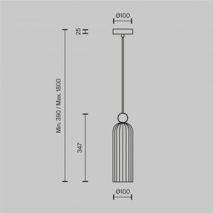 Pendant lamp Maytoni Antic gold / white E14 IP20