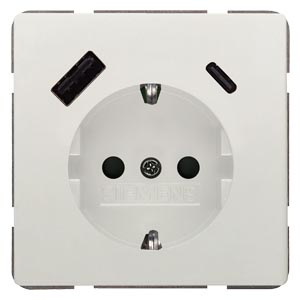 Розетка SIEMENS Delta Style белый IP20