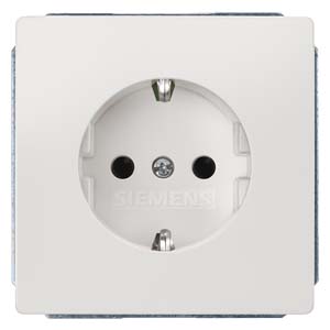 Pistikupesa SIEMENS Delta Style lastekaitsega valge IP20