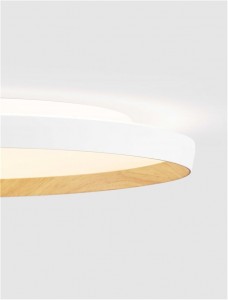 Kattovalaisin Nova Luce Vomos valkoinen 230V 55W 4760lm IP20 DIMMABLE 2700K + 3000K