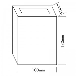 Facade luminaire Proled Cube Y gray 100-240V 9W 320lm IP65 930