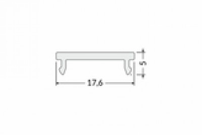 Aluminium profile cover TOPMET F click opal