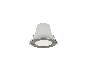 Встраиваемый светильник Trio Lighting Virunga никель круглый 6W 900lm CRI80 IP44 Dip Switch 2300K, 3000K, 4000K 3CCT