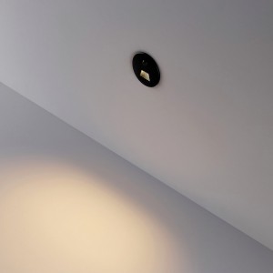 Upotettava seinävalaisin Deko-Light Alwaid Pro Motion musta IP20