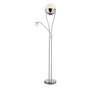 Põrandavalgusti Trio Lighting Chris kroom 21,8W 2350lm IP20 3000K soe valge