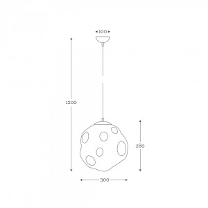 Rippvalgusti Famlight Miko messing E27 IP20