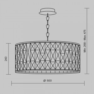 Lühter Maytoni Gelid kroom 60W E27 IP20