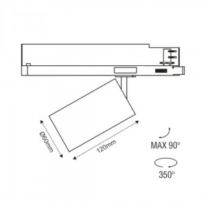 Siinivalgusti Karizma Luce Dea Juno S on/off must / kuldne 48V 12W 1020lm 40° IP20 930