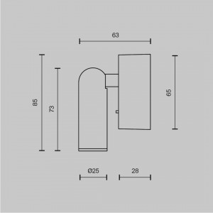 Wall lamp Maytoni Mirax white 3W 200lm 30° IP20 830