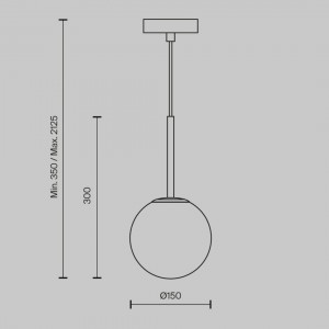 Rippvalgusti Maytoni Basic must / valge 40W E14 IP20