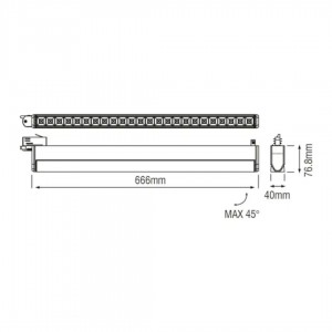 Track light Karizma Luce Ventiquattro Track white 40W 2700lm 45° IP20 927