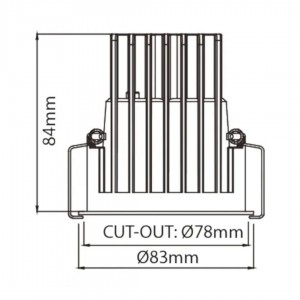 Recessed light Karizma Luce Dea Amata M on/off black / golden 1140lm 40° IP54 930