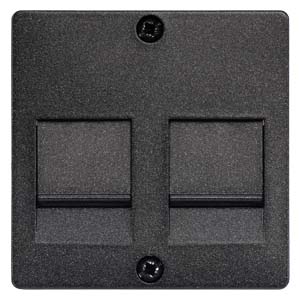 Cover plate SIEMENS Delta i-system  Cat 3-6 carbon IP20