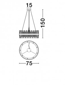 Kattokruunu Nova Luce Crown 18 230V G9 IP20