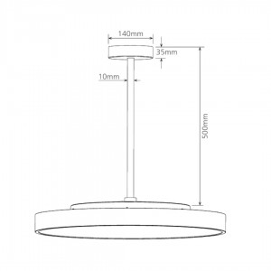 Rippvalgusti Prolumen Circa 1000 UGR19 must 230V 100W 10070lm 120° IP40 DALI 840