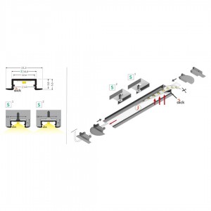 Alumiiniumprofiil TOPMET Begtin12 2m anodeerimata hall