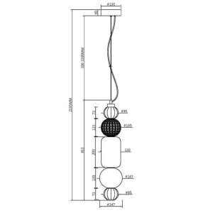 Pendant lamp Maytoni Collar gold 35W 1600lm 360° IP20 830