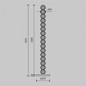 Floor lamp Maytoni Amulet 33W 1550lm 360° IP20 830