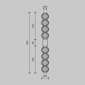 Seinavalgusti Maytoni Amulet läbipaistev / kuldne 19W 800lm 360° IP20 830